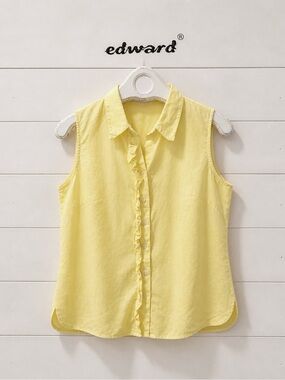 Edward sleeveless yellow blouse – Size L
